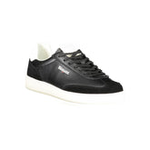 Blauer Black Leather Men Sneaker